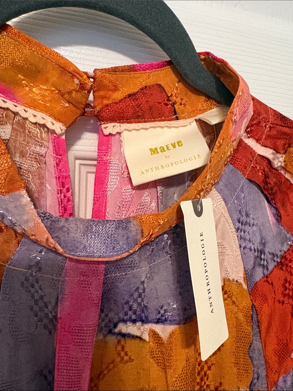 Maeve By Anthropolgie Abstract Print Midi Dress - Size L NWT - Picture 2 of 7